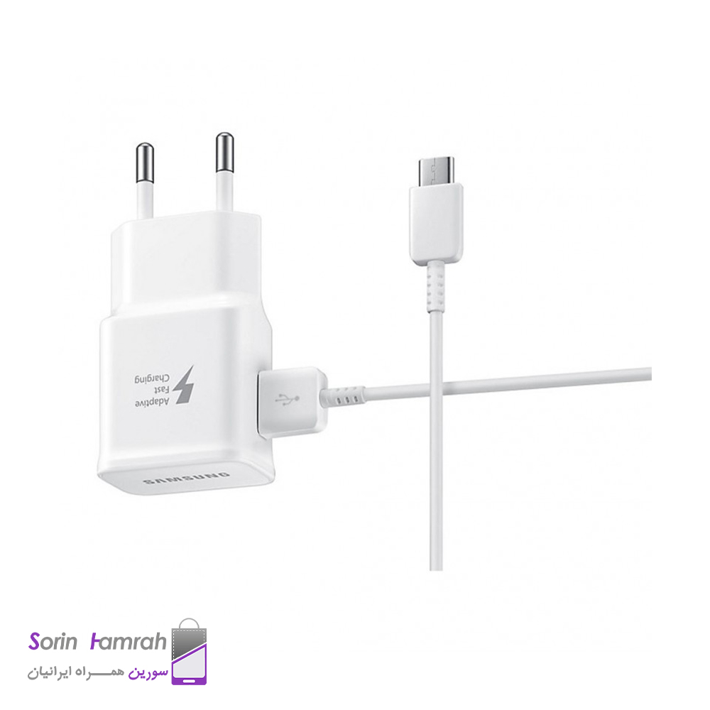اداپتور شارژر سامسونگ مدل EP-TA20EWE به همراه کابل تبدیل USB-C